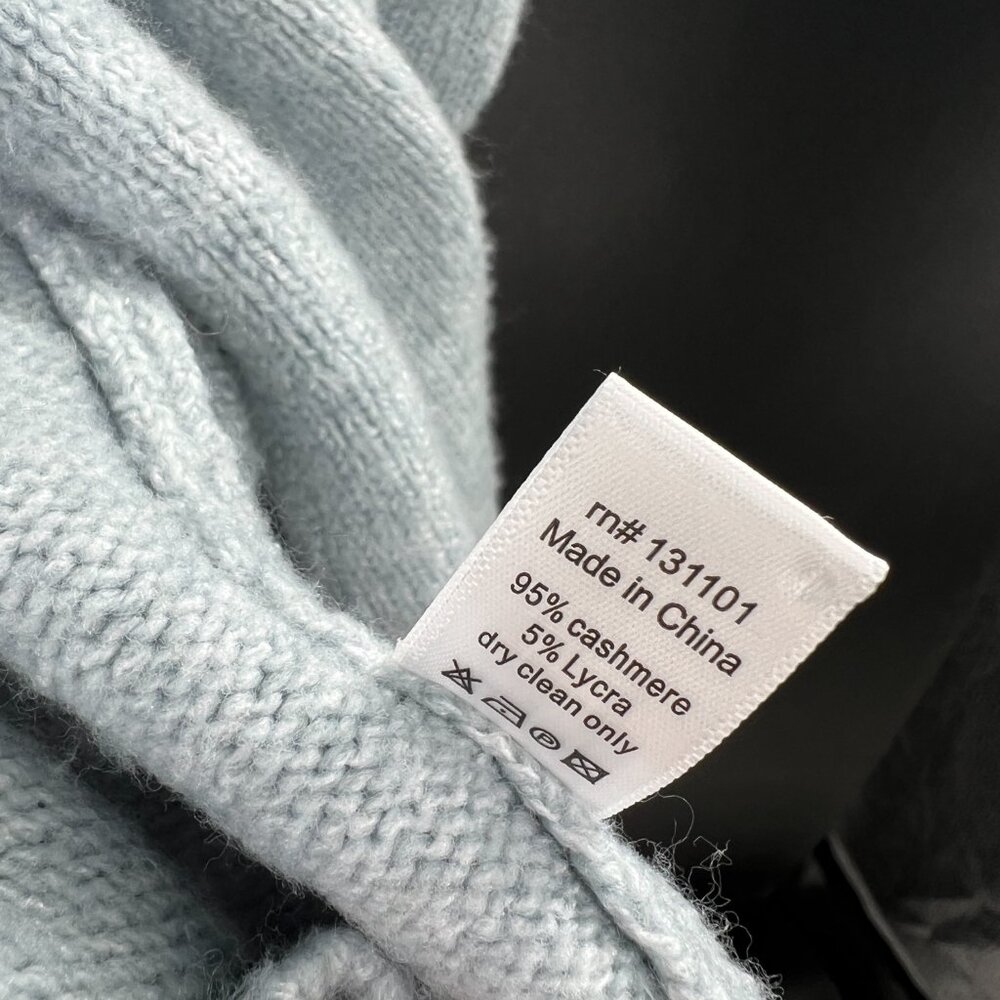 Beryll oversized open front cocoon cardigan sweater light ice blue cashmere OS - Picture 12 of 12